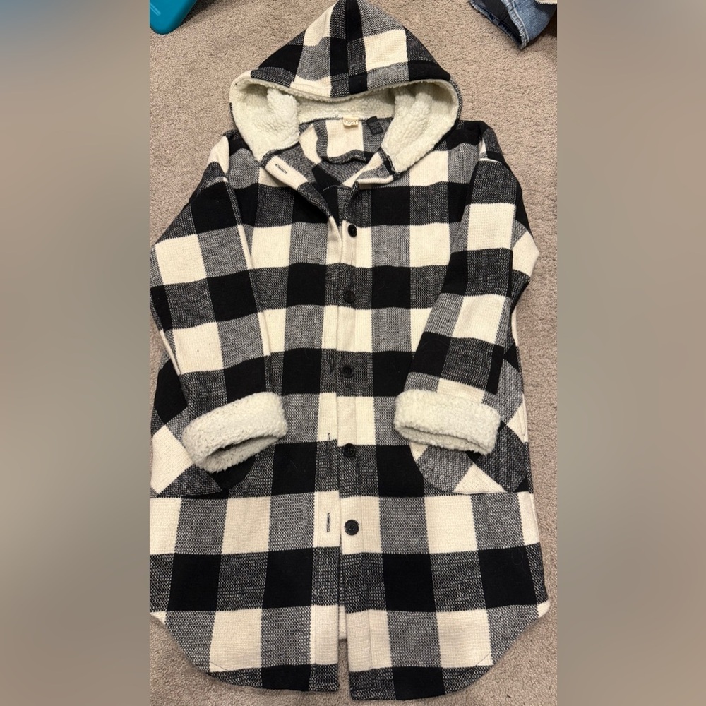 Cloth Buffalo Plaid Long Jacket